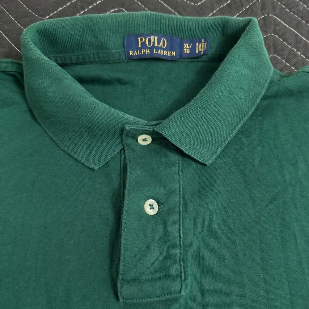 Ralph Lauren Polo Shirt Mens Extra Large‎ Green Pullover Pony Rugby Adult A10